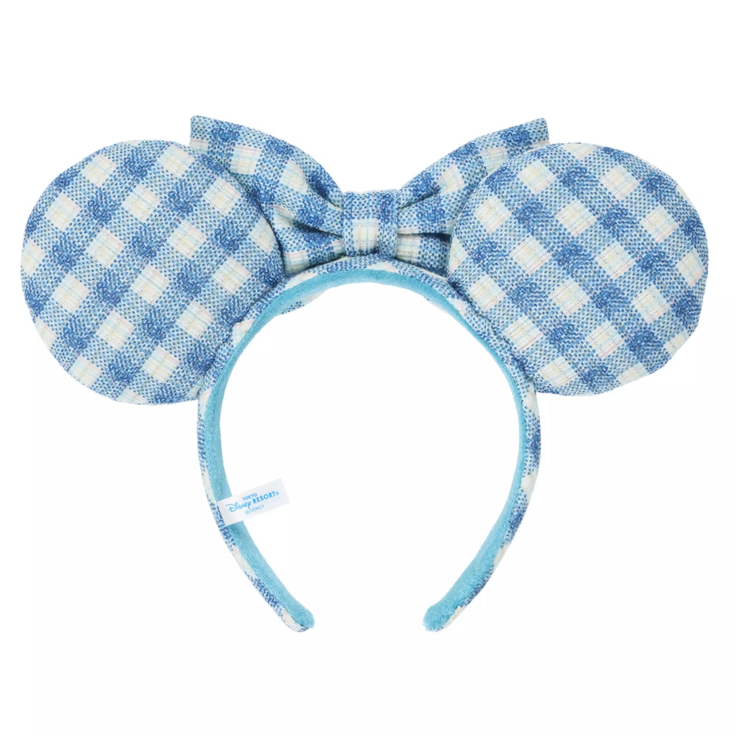 "Pre-Order" TDR - Minnie Ears Headband - Blue Checkered 2026