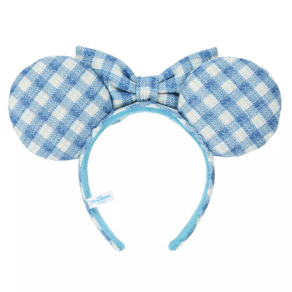 "Pre-Order" TDR - Minnie Ears Headband - Blue Checkered 2026