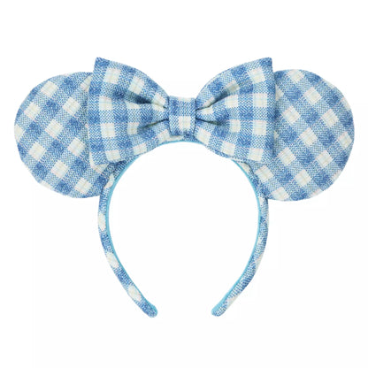 "Pre-Order" TDR - Minnie Ears Headband - Blue Checkered 2026