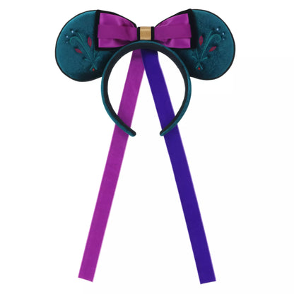 "Pre-Order" TDR - Elsa coronation Ears Headband with Purple Ribbons