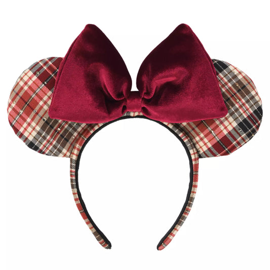 "Pre-Order" TDR - Minnie Mouse Maillard-style Red Plaid ears Headband