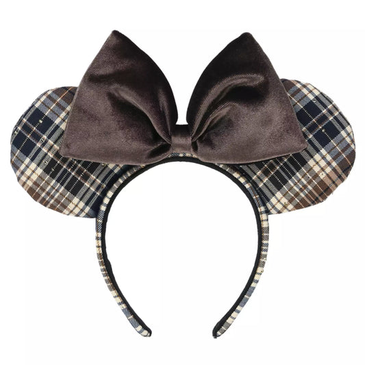 "Pre-Order" TDR - Minnie Mouse Maillard-style Brown Plaid ears Headband