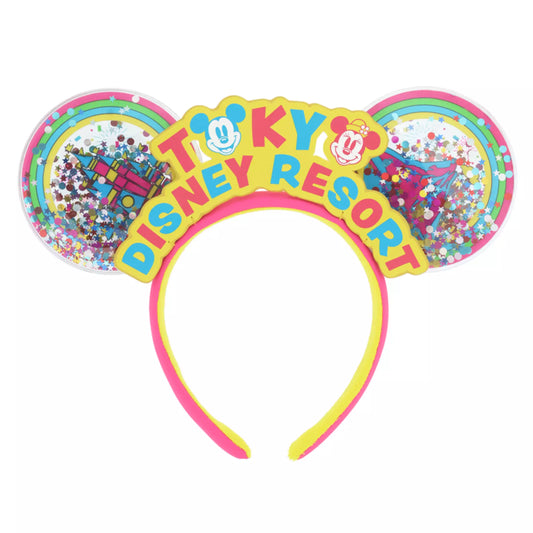 "Pre-Order" TDR - Mickey Mouse Park Logo "Confetti" Ears Headband for Adults