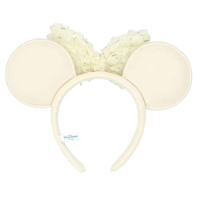 "Pre-Order" TDR - Minnie Sparkly 3D Rosette Tulle Bow Ears Headband for Adults