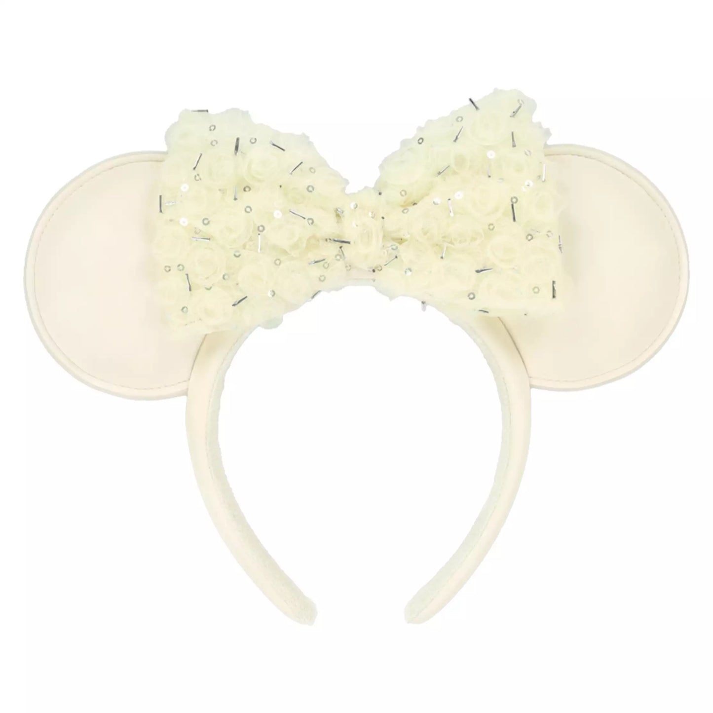 "Pre-Order" TDR - Minnie Sparkly 3D Rosette Tulle Bow Ears Headband for Adults