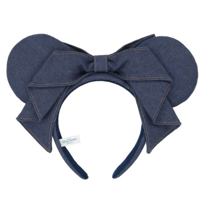 "Pre-Order" TDR - Minnie Deep Blue Denim Bow Ears Headband for Adults