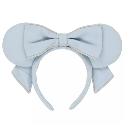 "Pre-Order" TDR - Minnie Light Blue Denim Bow Ears Headband for Adults