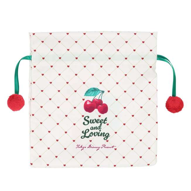 "Pre-Order" TDR - Minnie Mouse Drawstring Bag, WITH THE CHERRY ON TOP 2026