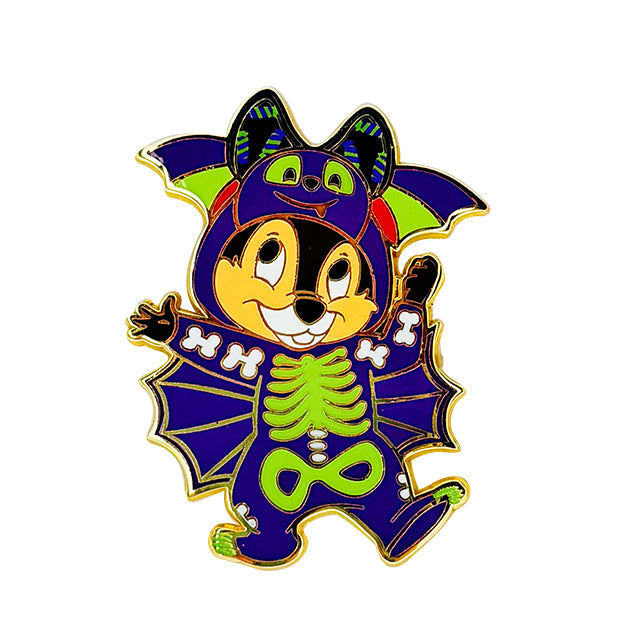 HKDL - Halloween Chip and Dale Pin Set of 2 - Glow In the Dark (Halloween 2024), Chip n Dale【Ready Stock】