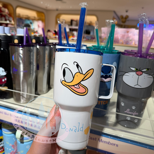 "Pre-Order" HKDL - Donald Duck Face Straw Tumbler with Handle
