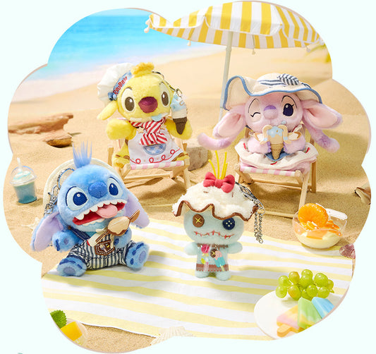 "Pre-Order" SHDS - Stitch Plush Keychain, Summer Stitch and Friends 2026