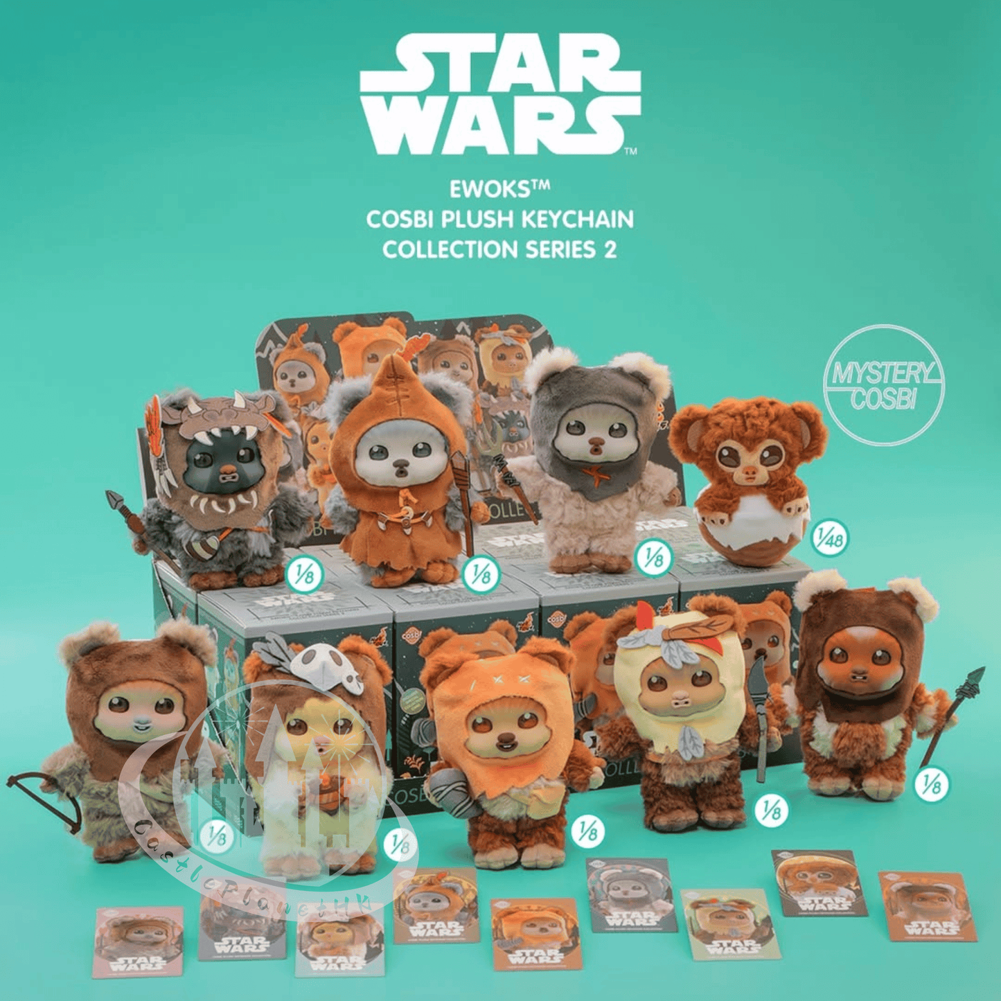 “Pre-Order” Other - Disney Star Wars Ewoks Plush Keychain Blind Box Series 2 , COSBI