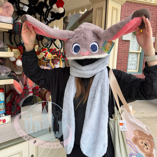 "Pre-Order" HKDL - Judy Hopps Hooded Scarf for Adults, Zootropolis 2