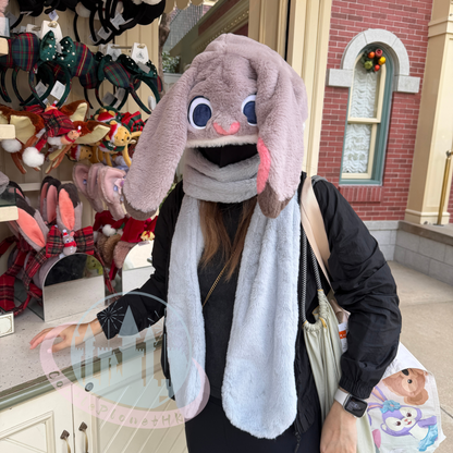 "Pre-Order" HKDL - Judy Hopps Hooded Scarf for Adults, Zootropolis 2