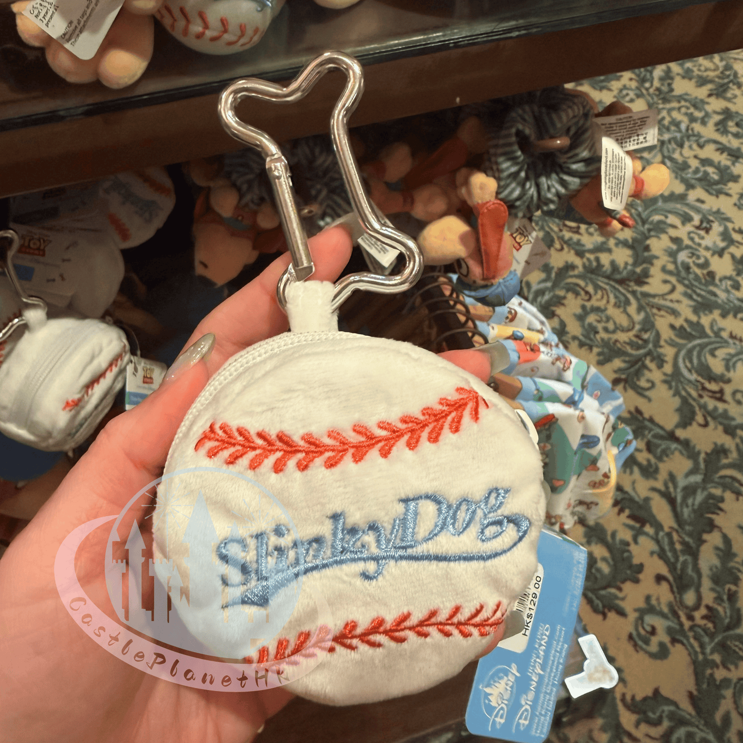 "Pre-Order" HKDL - Slinky Dog Baseball Coin Purse Keychain with Shopping Bag, Toy Story