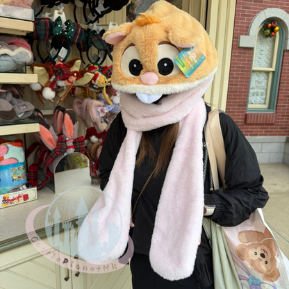 "Pre-Order" HKDL - Nibbles Maplestick Hooded Scarf for Adults, Zootropolis 2
