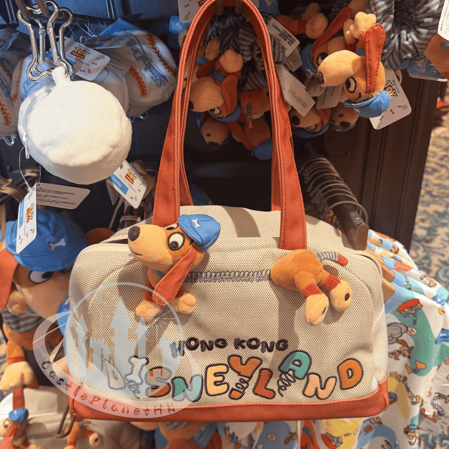 "Pre-Order" HKDL - Baseball Slinky Dog Plush Tote Bag, Toy Story