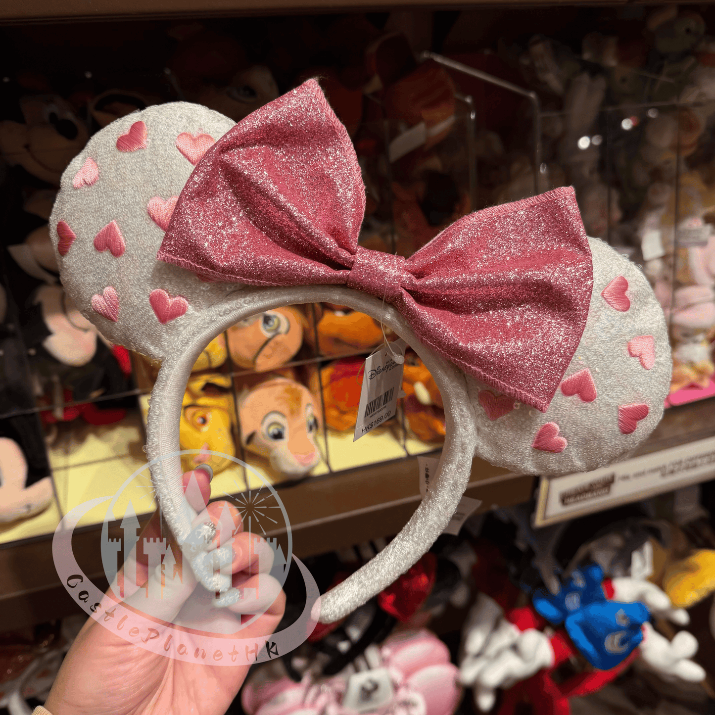 “Pre-order” HKDL - Minnie Mouse Sequined Ear Headband for Adults, Valentine's Day