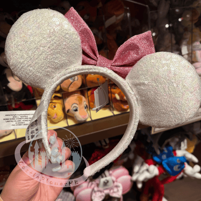 “Pre-order” HKDL - Minnie Mouse Sequined Ear Headband for Adults, Valentine's Day