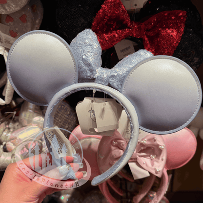 “Pre-order” HKDL - Minnie Mouse Winter Blue Ears Headband for Adults