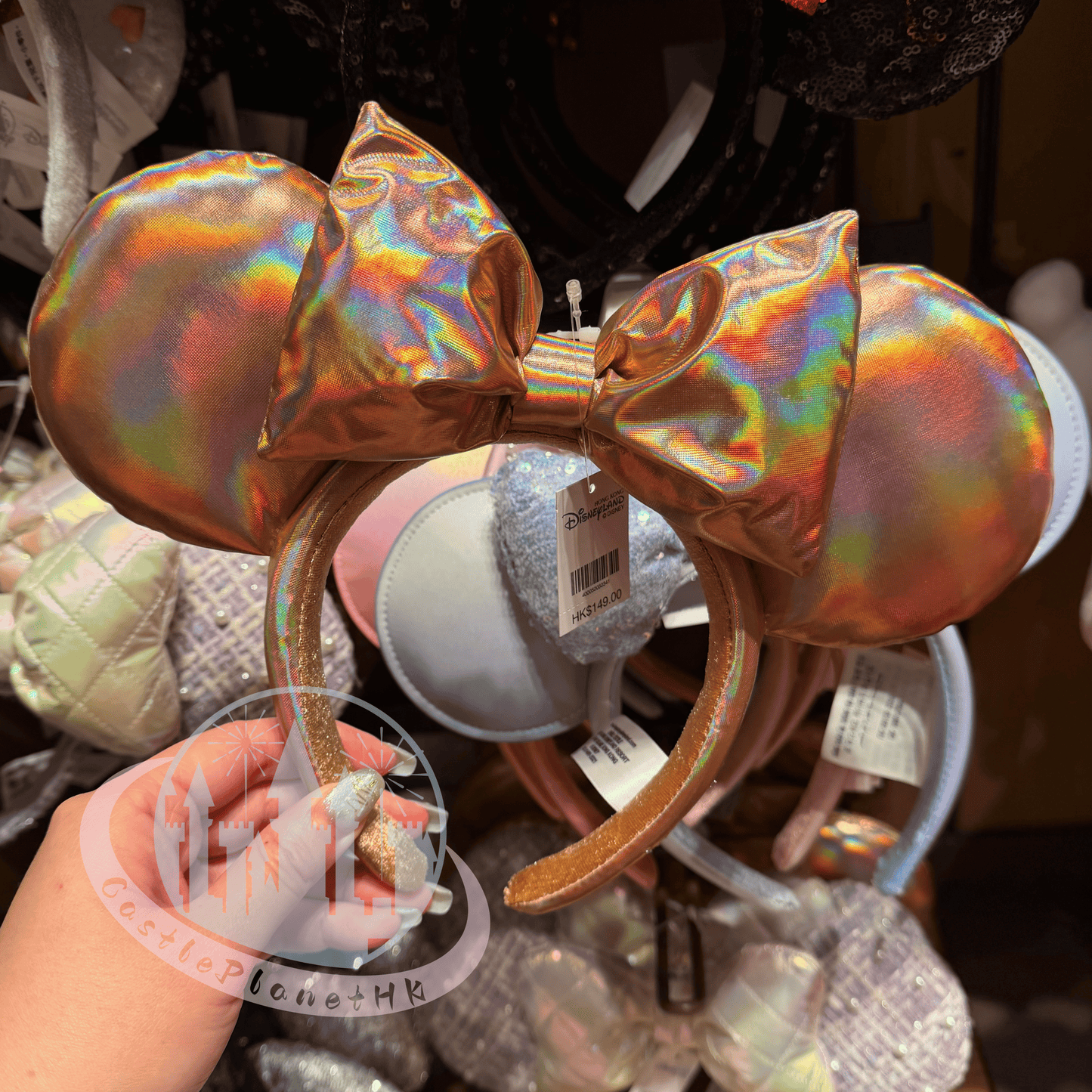 “Pre-order” HKDL - Minnie Mouse Gold Ear Headband for Adults