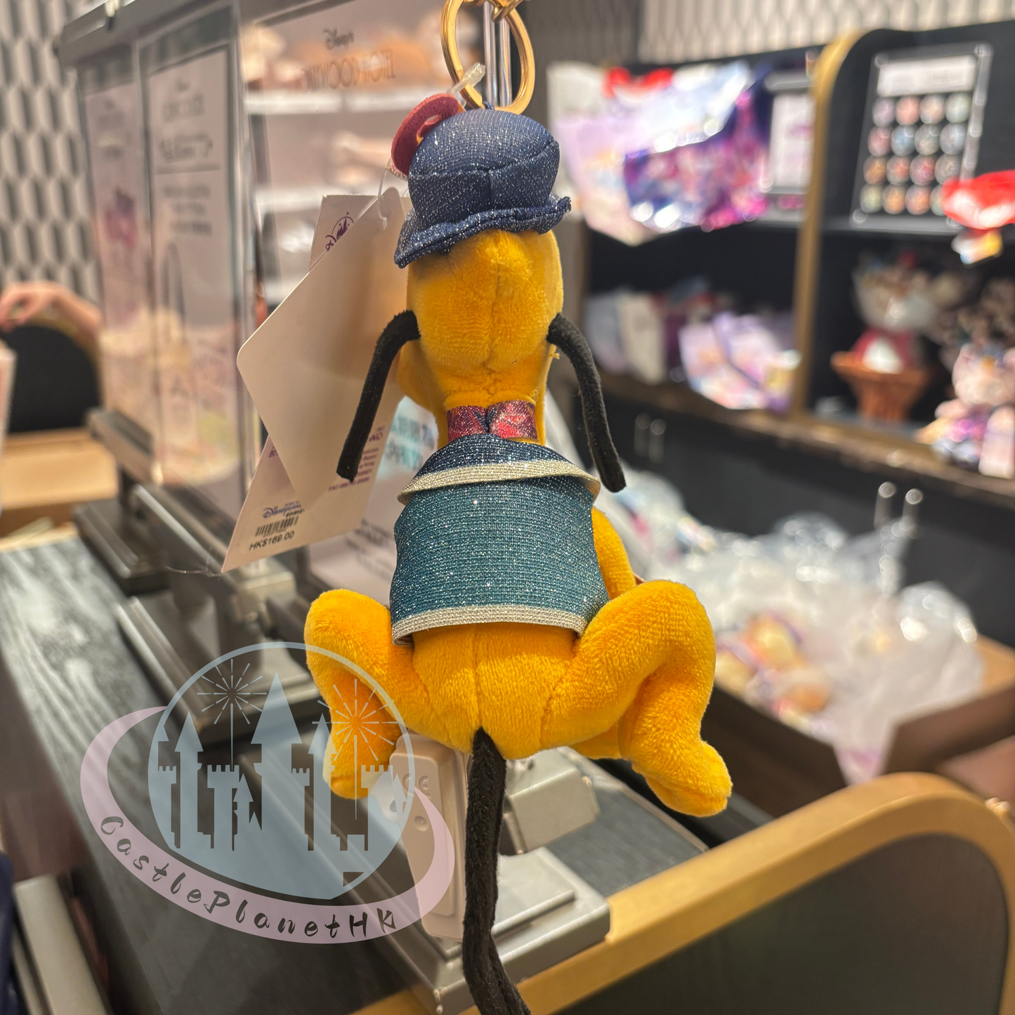 "Pre-Order" HKDL - Pluto Plush Bag Charm Keychain, HKDL 20th Anniversary Grand Celebration