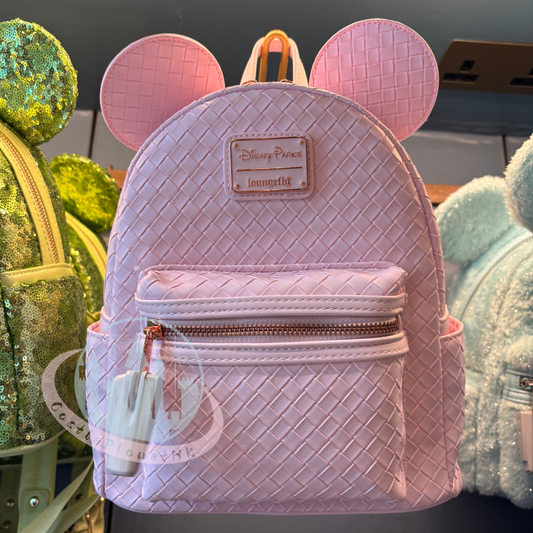“Pre-order” HKDL - Mickey Backpack Pink Intrecciato Loungefly Mini Backpack