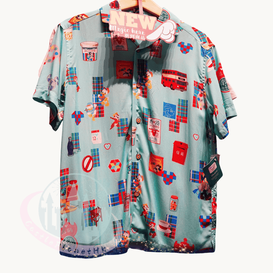 “Pre-order” HKDL - Button-Down Shirt for Adults, Mickey and Friends Hong Kong Vintage Collection 2026
