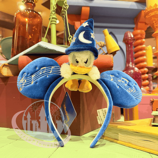 "Pre-Order" HKDL - Angry Donald Duck Sorcerer ears Headband for Adults, Mickey’s PhilharMagic 2026