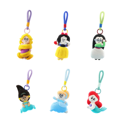 “Pre-Order” Other - Disney Princess On The Run Series Plush Keychain Blind Box, 52Toys