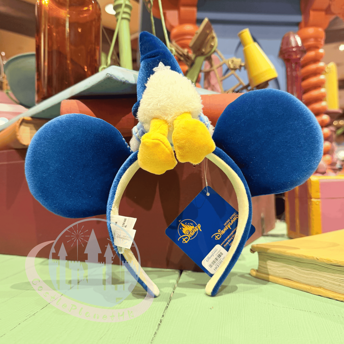 "Pre-Order" HKDL - Angry Donald Duck Sorcerer ears Headband for Adults, Mickey’s PhilharMagic 2026