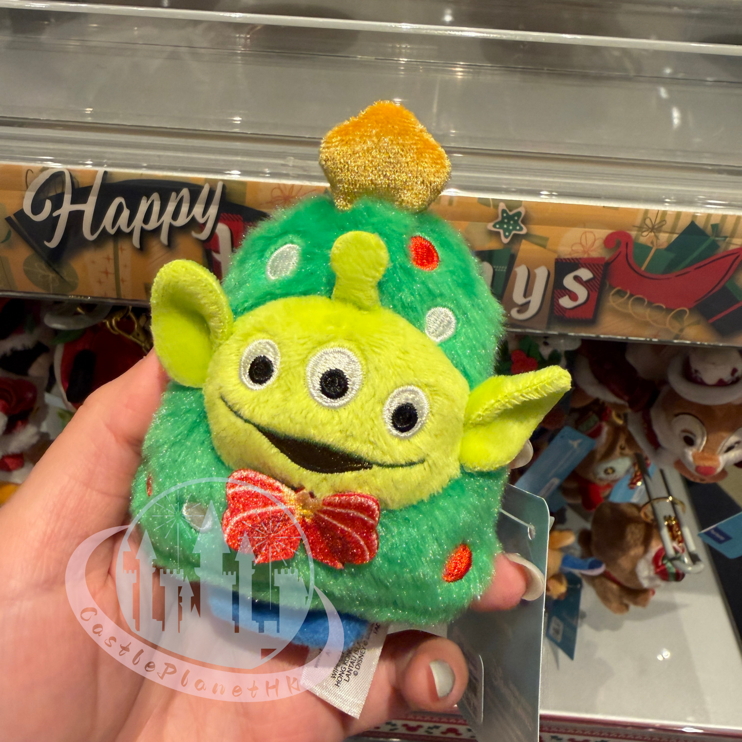 "Pre-Order" HKDL - Little Green Men/ Alien Plush Keychain, Toy Story 2025 Christmas