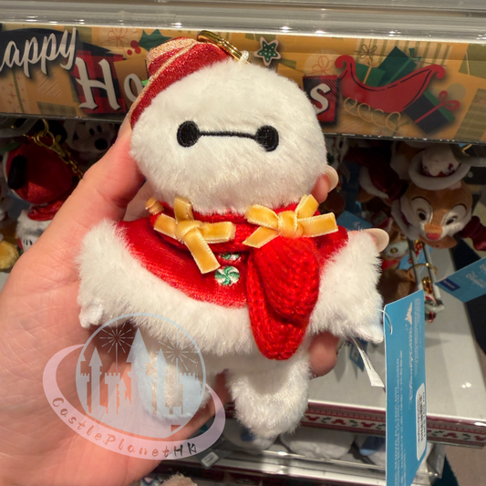 "Pre-Order" HKDL - Baymax Snowman Plush Keychain, Big Hero 6 2025 Christmas