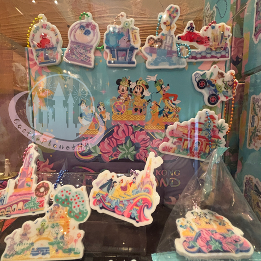 "Pre-Order" HKDL - Parade Float Keychains set, HKDL 20th Anniversary Grand Celebration
