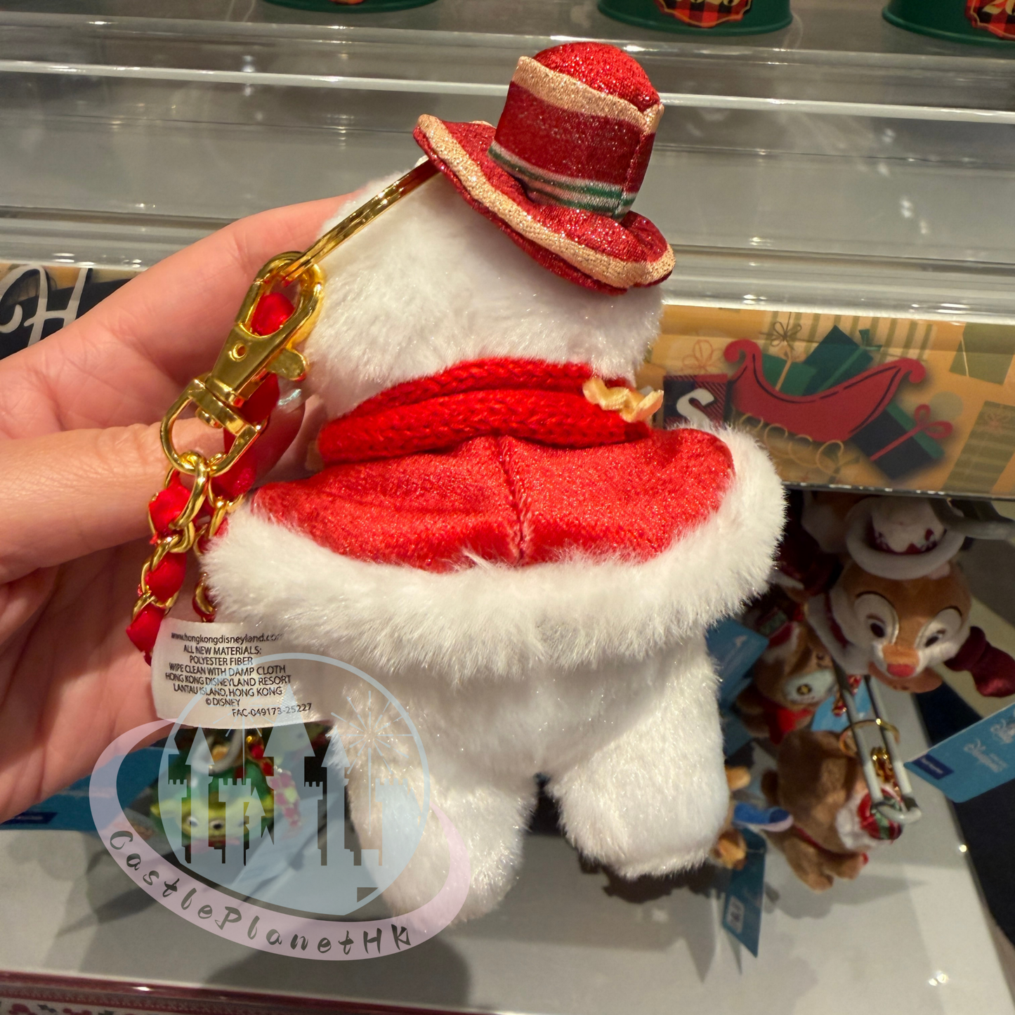"Pre-Order" HKDL - Baymax Snowman Plush Keychain, Big Hero 6 2025 Christmas