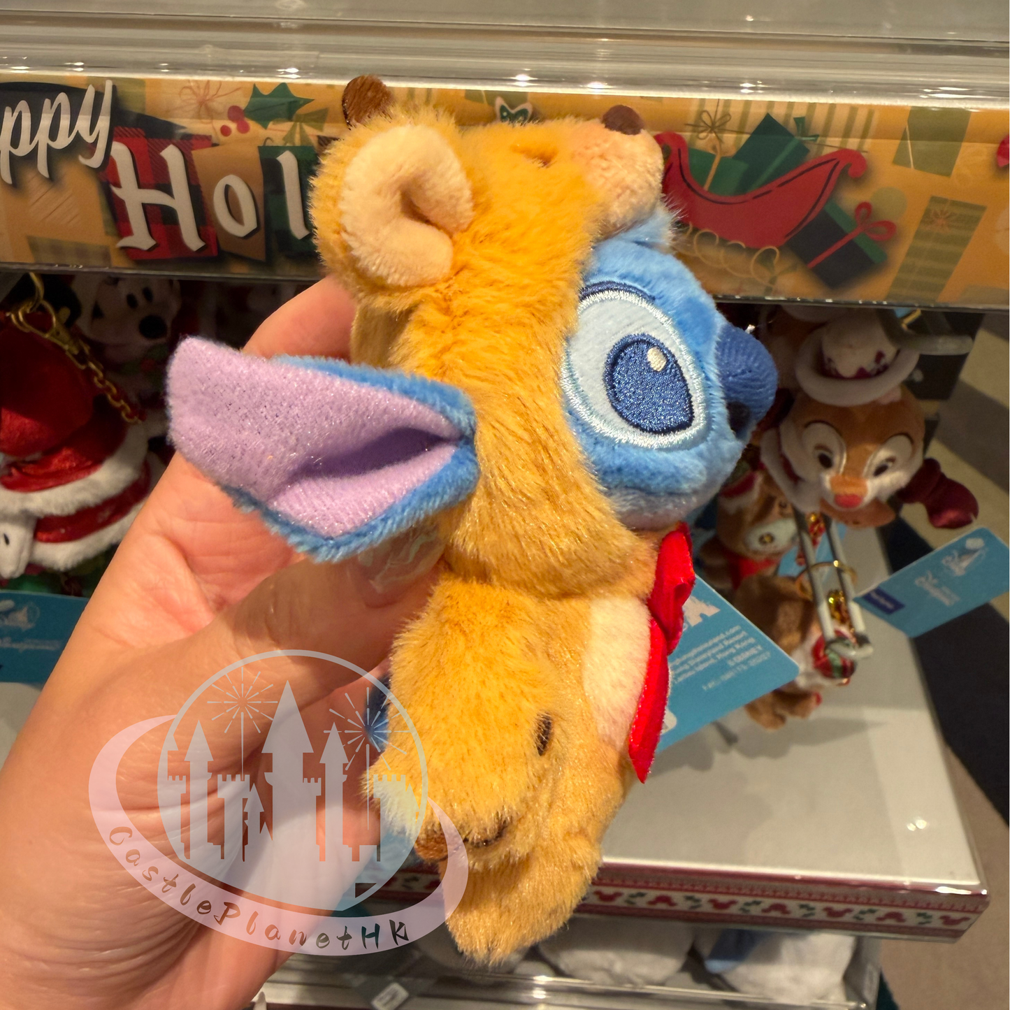 "Pre-Order" HKDL - Stitch Plush Keychain, Lilo & Stitch 2025 Christmas