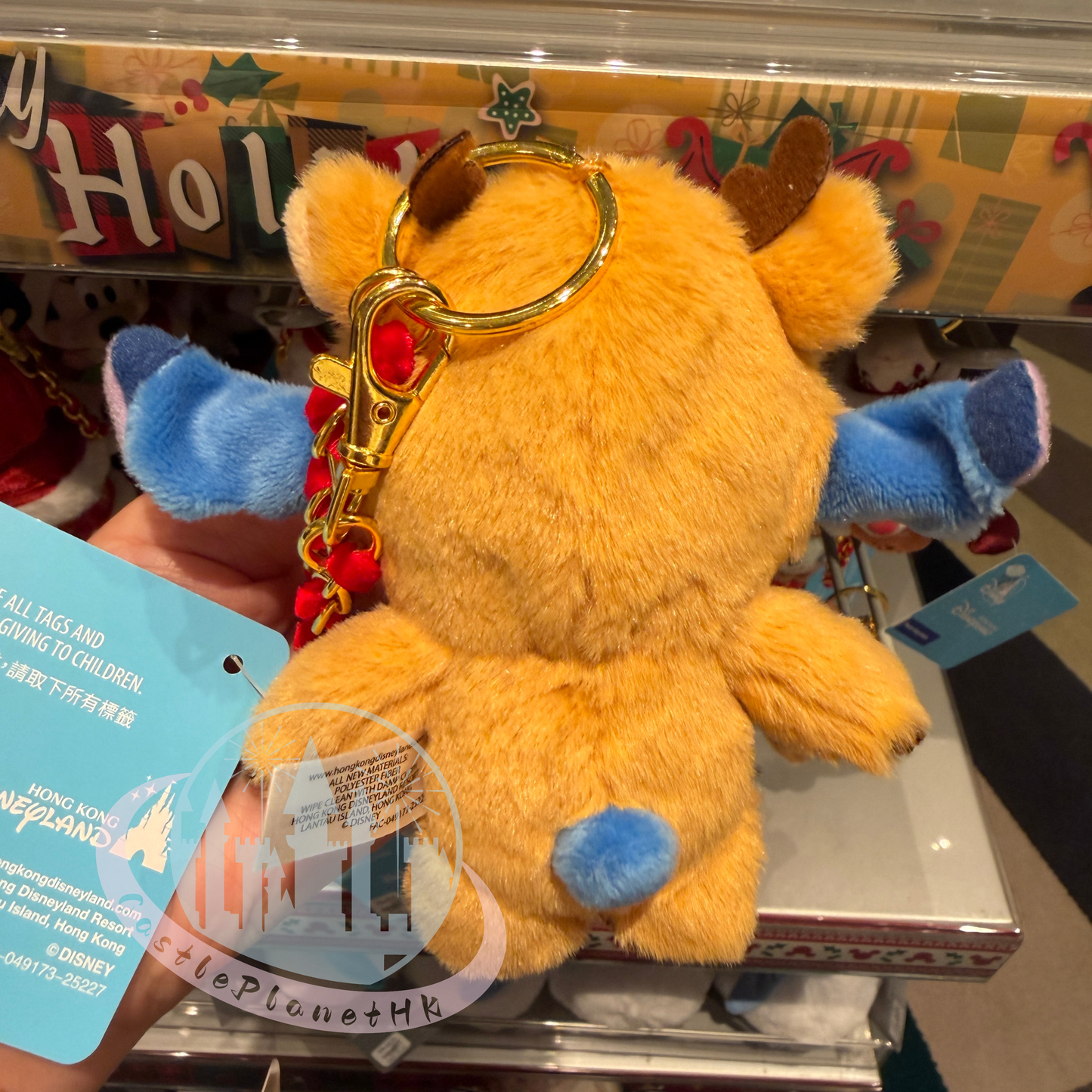 "Pre-Order" HKDL - Stitch Plush Keychain, Lilo & Stitch 2025 Christmas