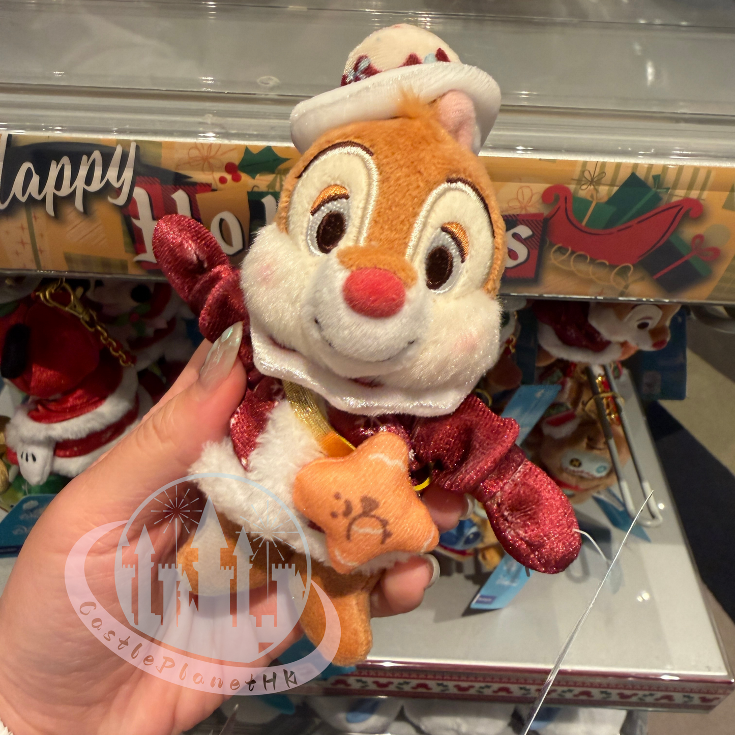 "Pre-Order" HKDL - Dale Plush Keychain, Chip 'n' Dale 2025 Christmas