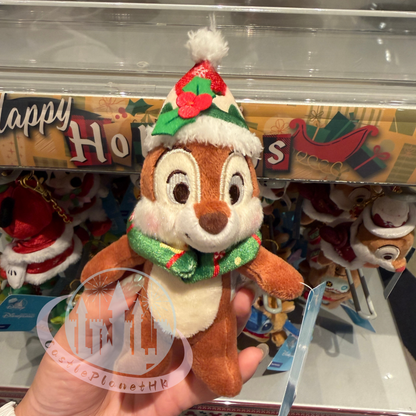 "Pre-Order" HKDL - Chip Plush Keychain, Chip 'n' Dale 2025 Christmas