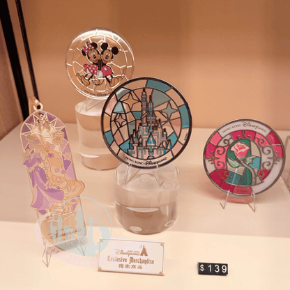 “Pre-order” HKDL - Mickey & Minnie Stained Glass Coaster, Arribas Brothers 2026