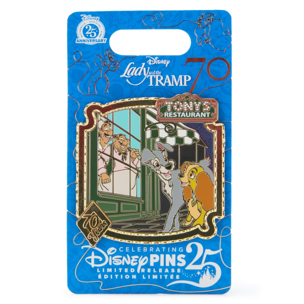 HKDL - Tony’s Restaurant Limited Release Pin, Lady and the Tramp 70th ...