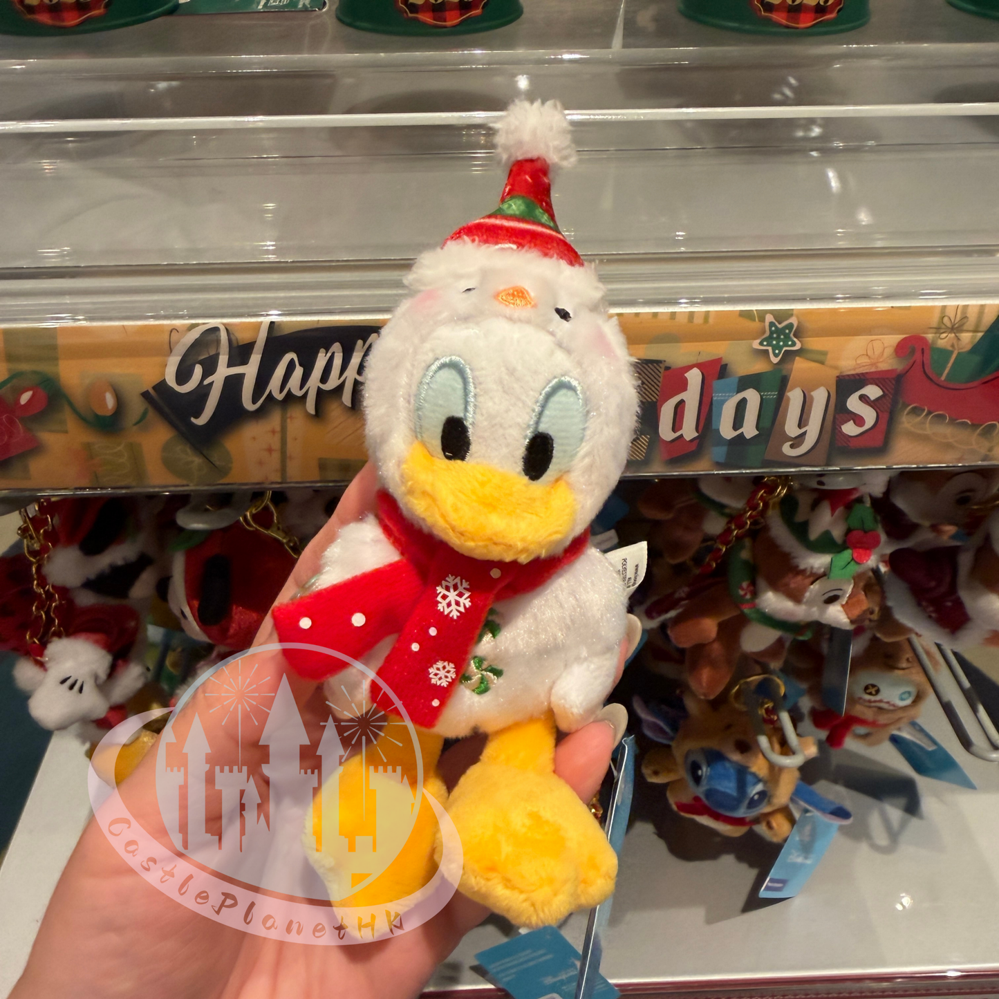 "Pre-Order" HKDL - Donald Duck Plush Keychain, 2025 Christmas