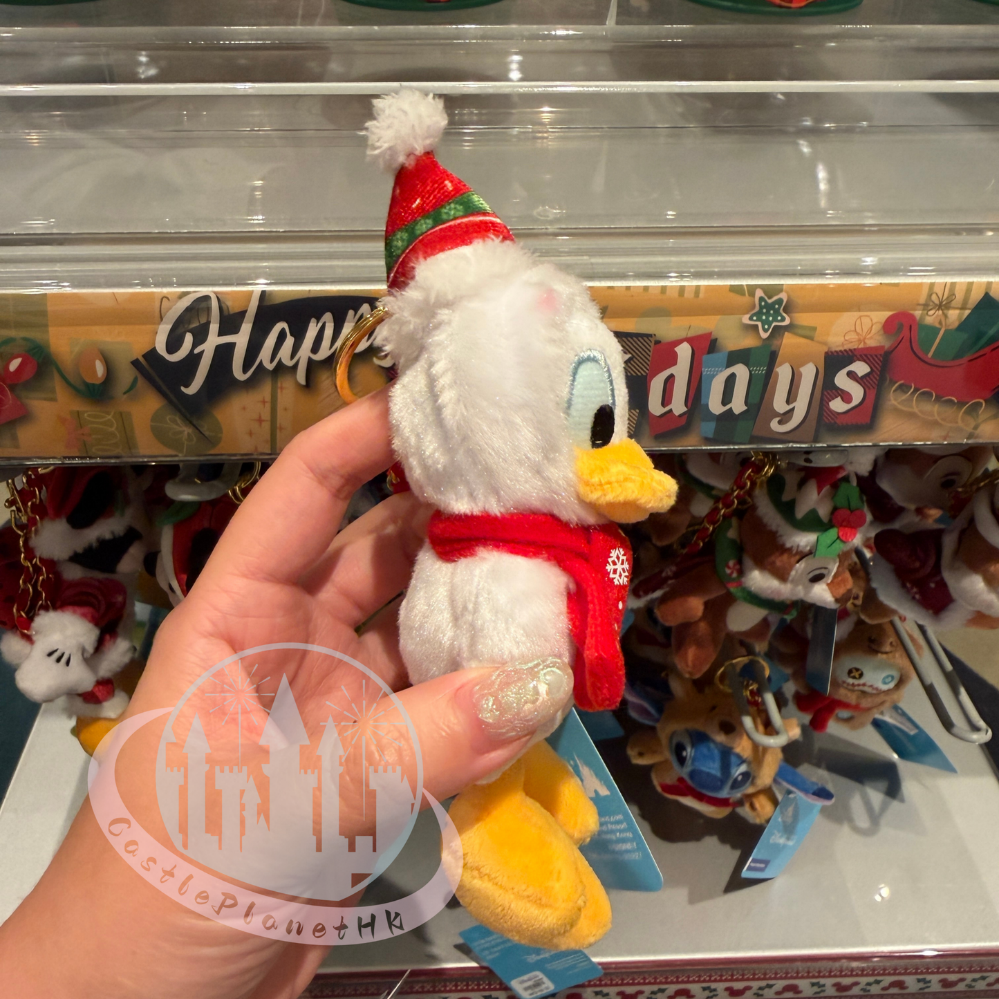 "Pre-Order" HKDL - Donald Duck Plush Keychain, 2025 Christmas