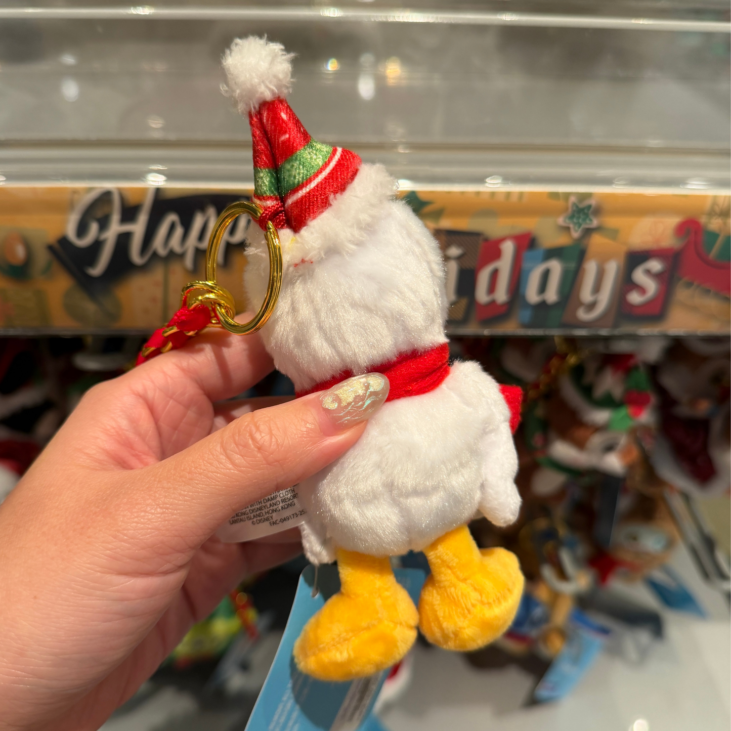 "Pre-Order" HKDL - Donald Duck Plush Keychain, 2025 Christmas