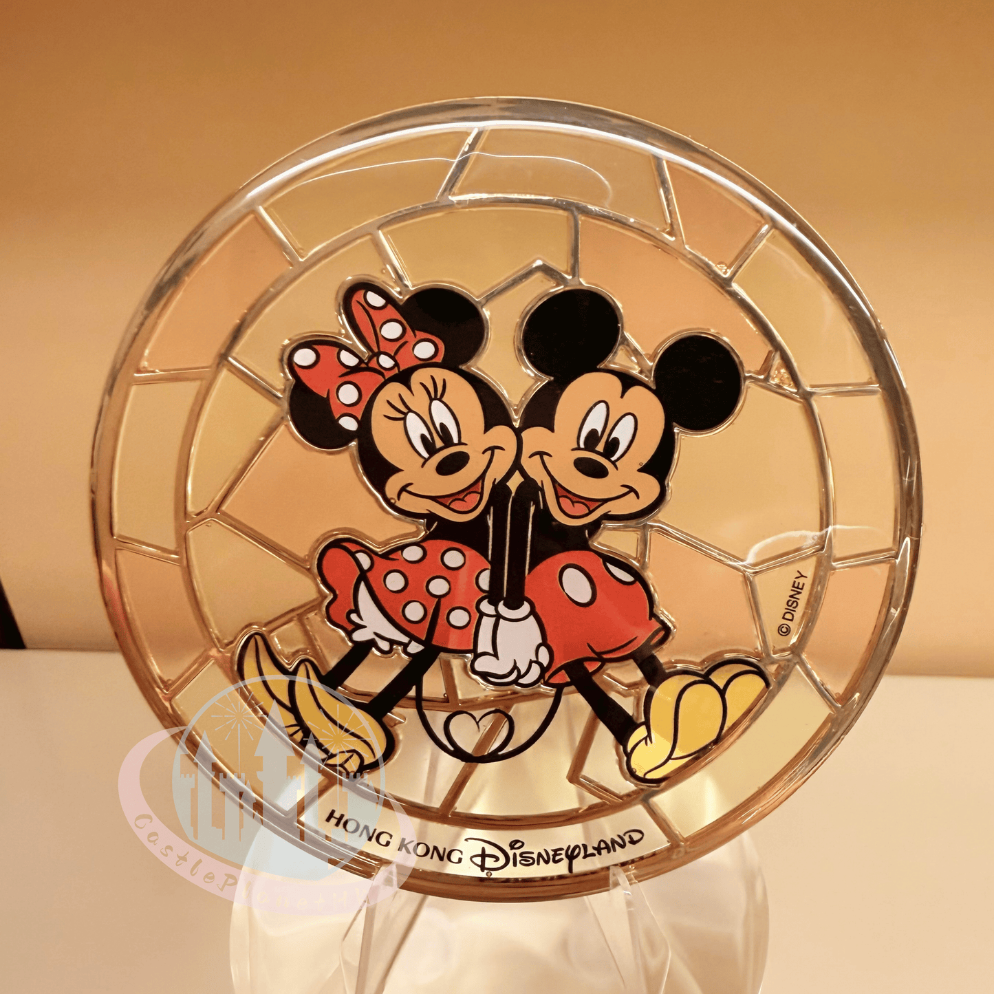 “Pre-order” HKDL - Mickey & Minnie Stained Glass Coaster, Arribas Brothers 2026