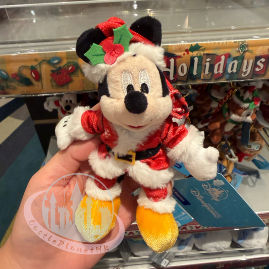 "Pre-Order" HKDL - Mickey Mouse Plush Keychain, 2025 Christmas