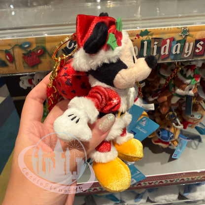 "Pre-Order" HKDL - Mickey Mouse Plush Keychain, 2025 Christmas