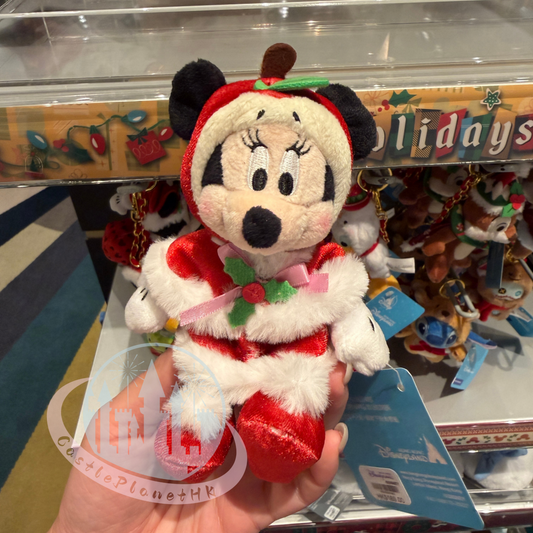"Pre-Order" HKDL - Minnie Mouse Plush Keychain, 2025 Christmas