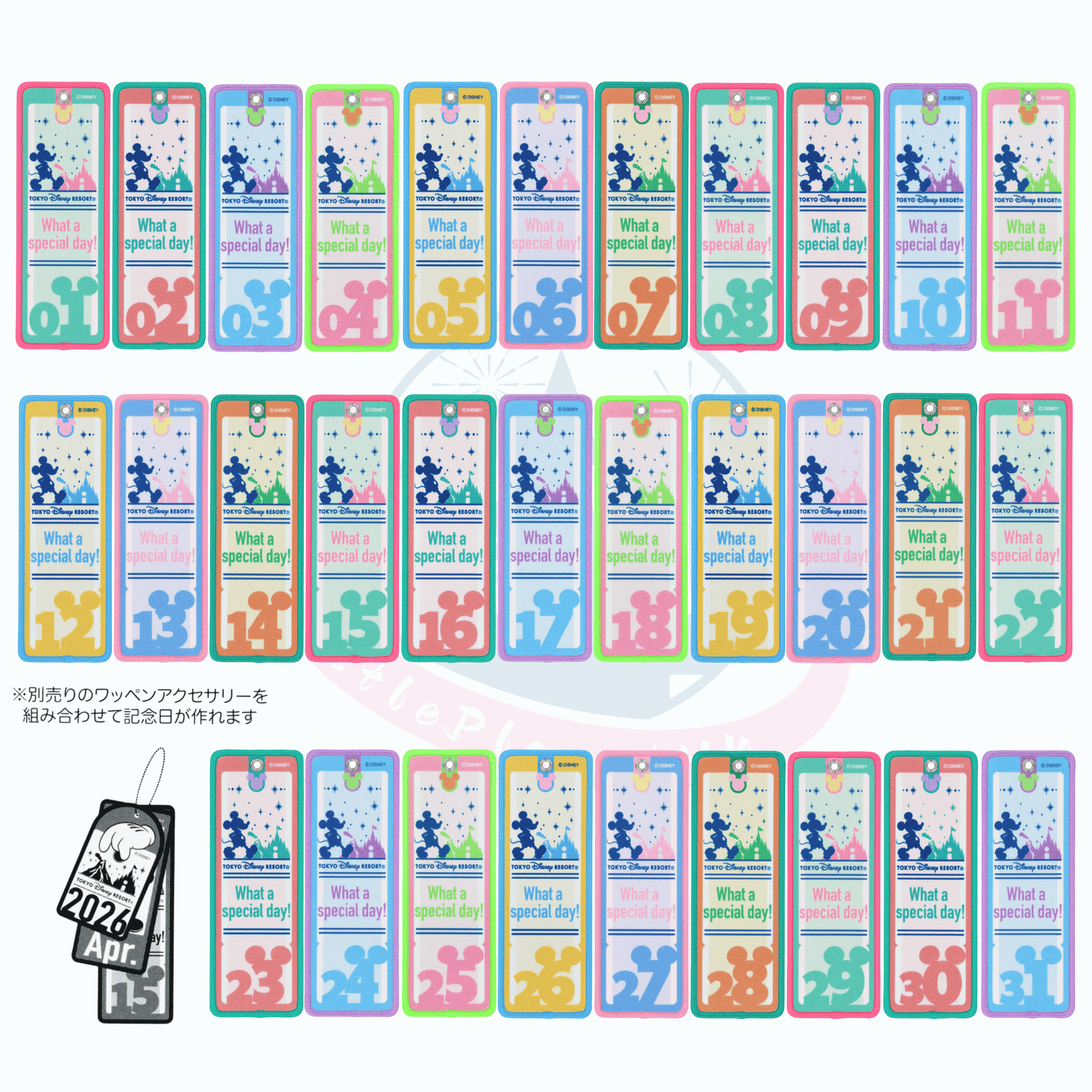 "Pre-Order" TDR - Mickey Mouse 29, Embroidered Patch Accessories Keychain 2026