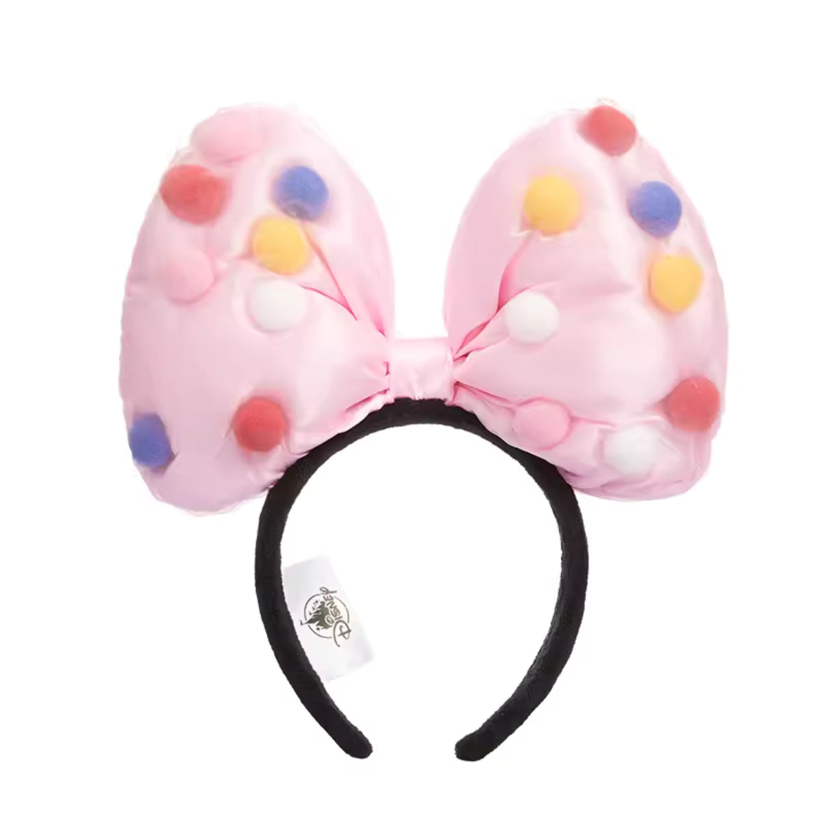 EmilyRose Couture Giant Hair Bow - 12x7 Inch Headband With Pink Polka Dots, Handmade In USA